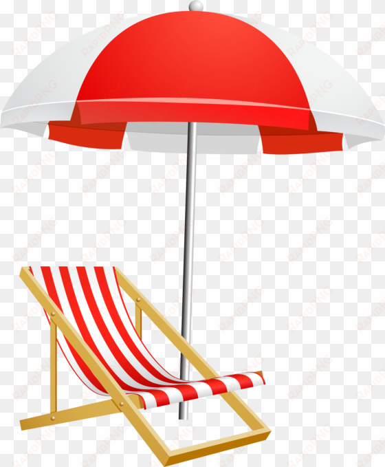 beach umbrella and chair transparent png clip art image - beach umbrella clipart transparent background