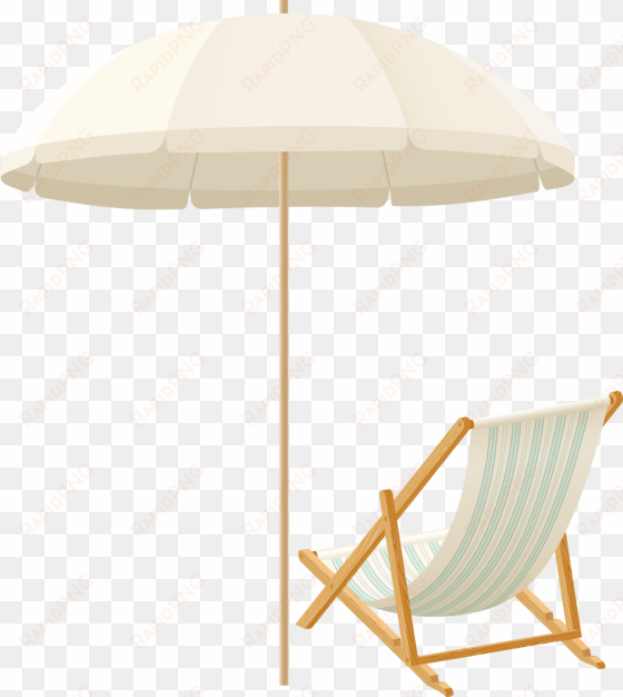 beach umbrella with chair png clip art