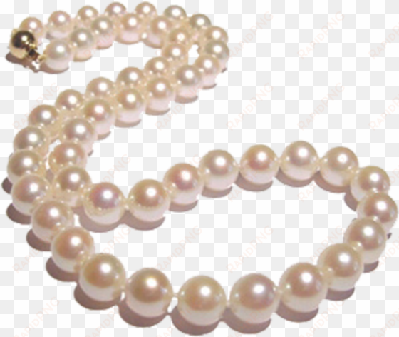 beads png background image - freshwater cultured pearl row necklace