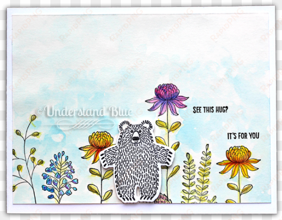bear hugs and flowering fields watercolor by understand - chrysanths