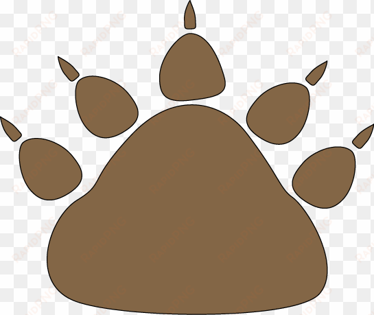 bear paw print brown - brown bear paw print