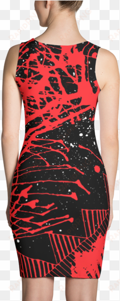 beautiful black & red paint splash patterned dress - spider web dress - spider web costume - halloween costume