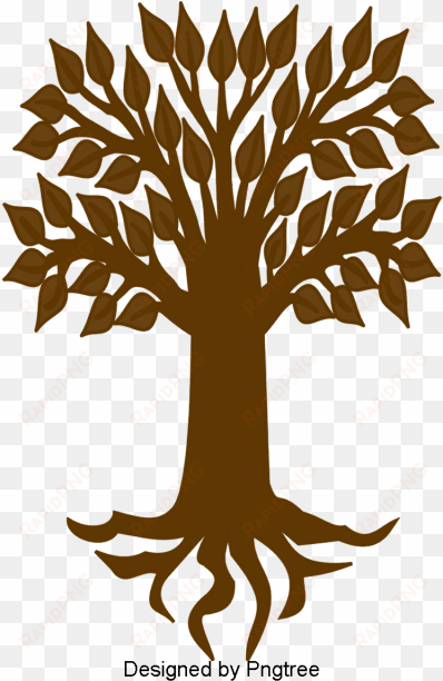 beautiful cartoon lovely creative hand-painted tree, - tree heraldry png