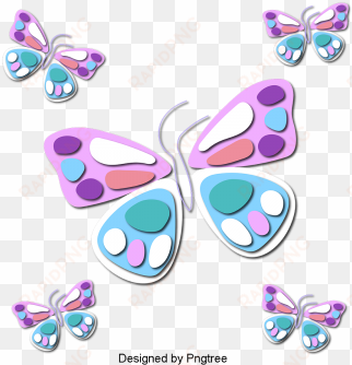 beautiful cartoon lovely hand-painted colorful butterfly - colorful butterfly wings