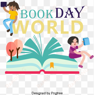 beautiful cartoon lovely hand-painted world book day, - illustration