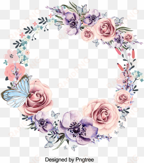 beautiful flower wreath with leaves design, flower, - blumenaquarell boho hochzeits-einladung karte