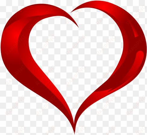 beautiful heart png clipart - empty heart png