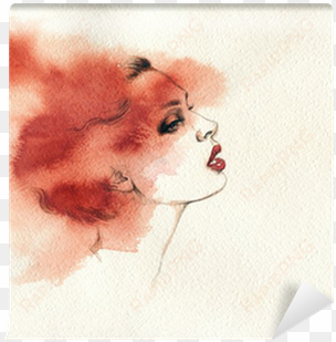 beautiful woman face - art print: ismagilova's woman face. hand painted fashion