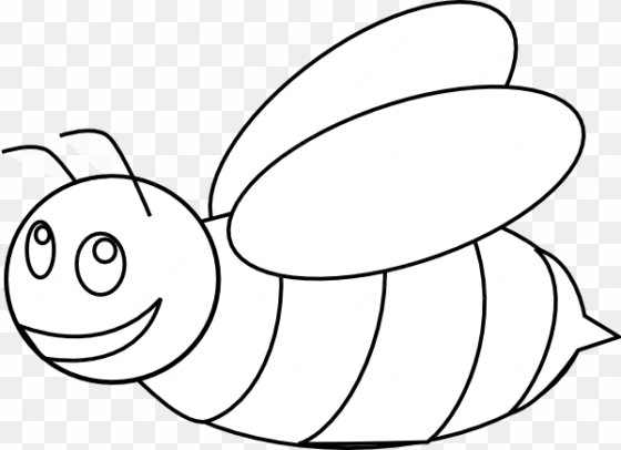 Bee Clipart Black And White - Bee Coloring transparent png image