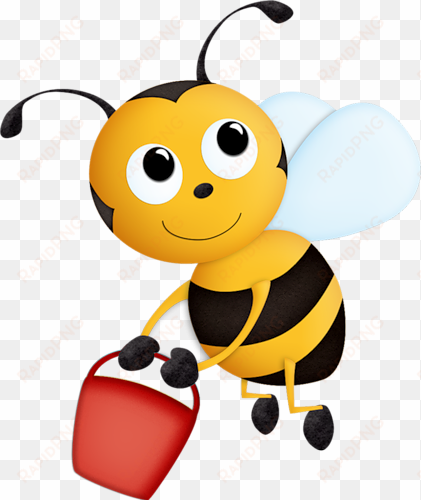 bee with bucket - clipart pictures of honey bees