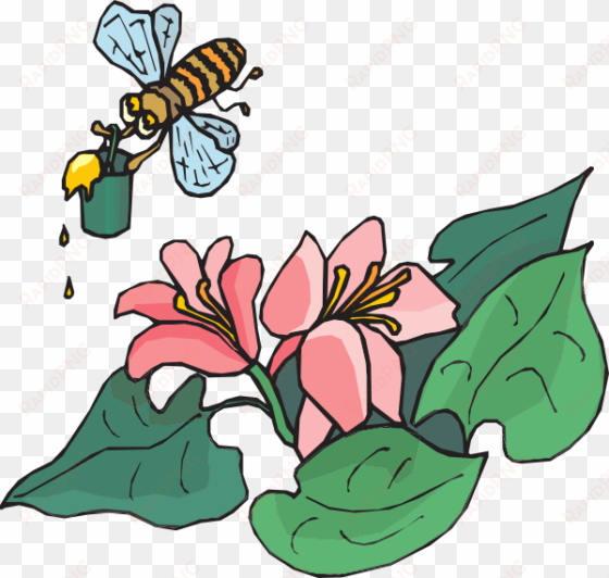 bee with pollen clip art at clker - bees and pollen clipart