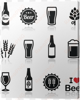 beer vector icons set - pint vector