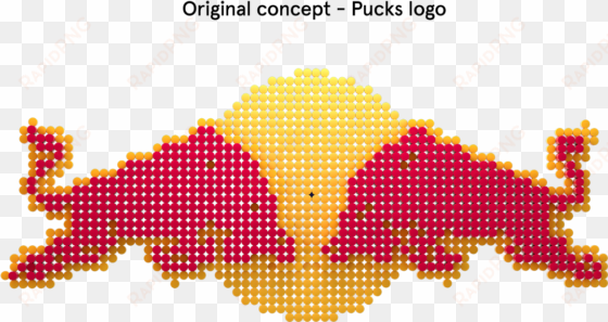 behind the bar, a giant pucks logo was created to relate - graphic design