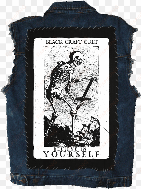 believe in yourself - black craft back patch