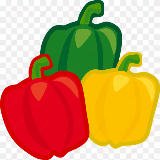 bell pepper food vegetables free vector graphic - peppers clipart