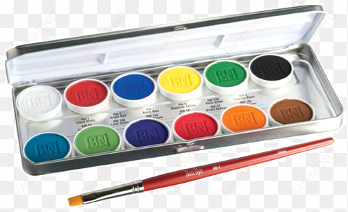 ben nye magicake aqua paint palette, 12 colors, - palette