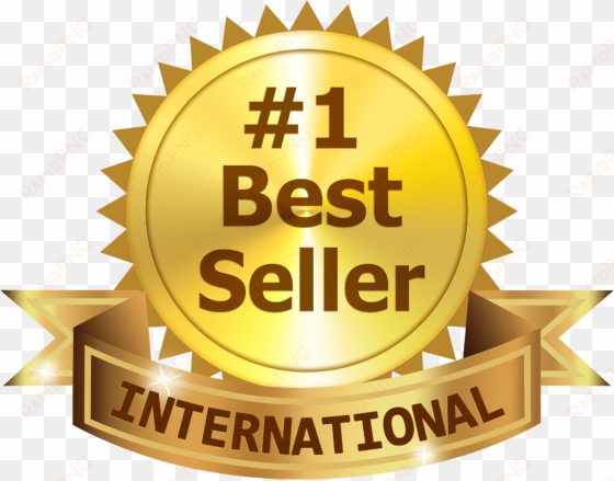 best 1 international best seller ribbon - international best seller png
