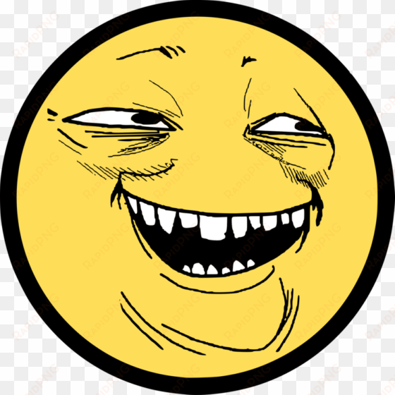 best free troll face png image - troll face smile png