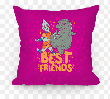 best friends jet jaguar & godzilla pillow - if you love me you ll let me sleep