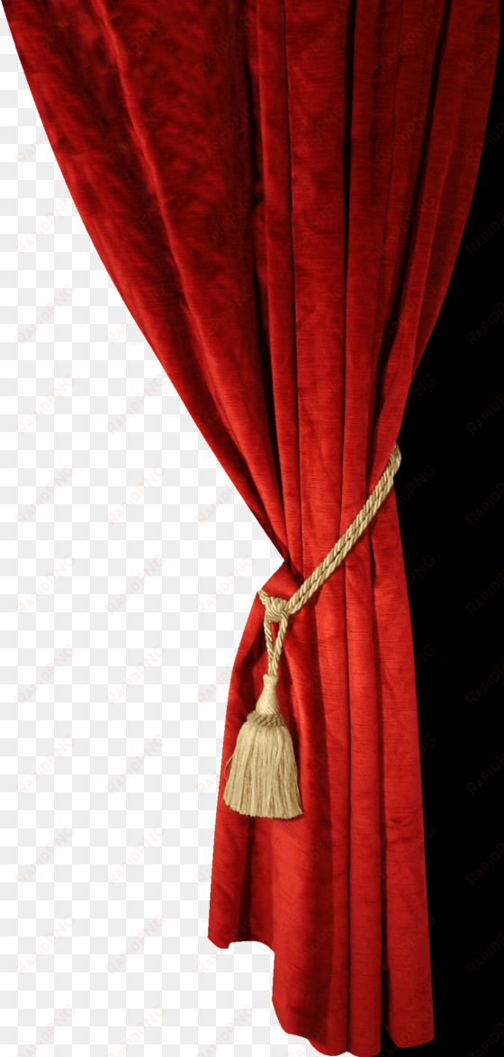Best Quality Red Curtains Red Curtains 940 X 1971 - Stage Curtains Right transparent png image