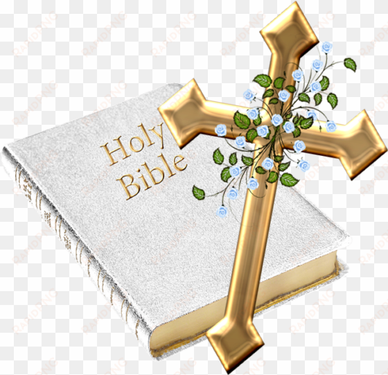 bible genesis christian cross clip art - holy bible and cross png