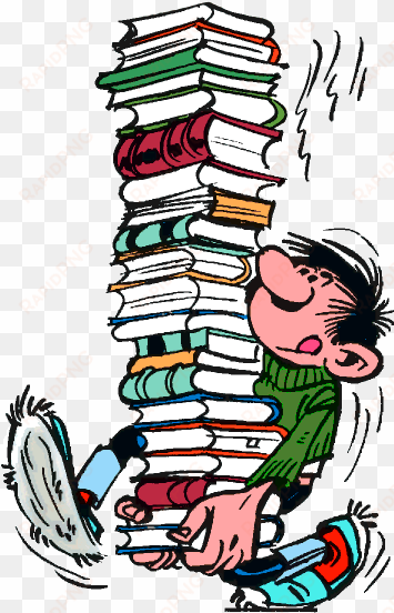 biblio 26 - gaston lagaffe pile de livres