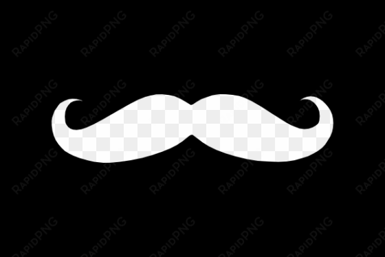 big cartoon mustache clipart - white cartoon mustache