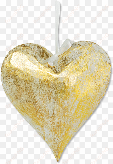 big gold heart ornament - balizen home store ubud