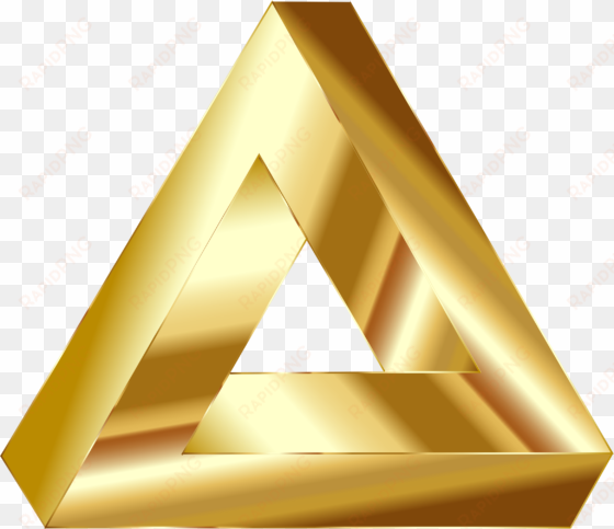 big image - gold penrose triangle