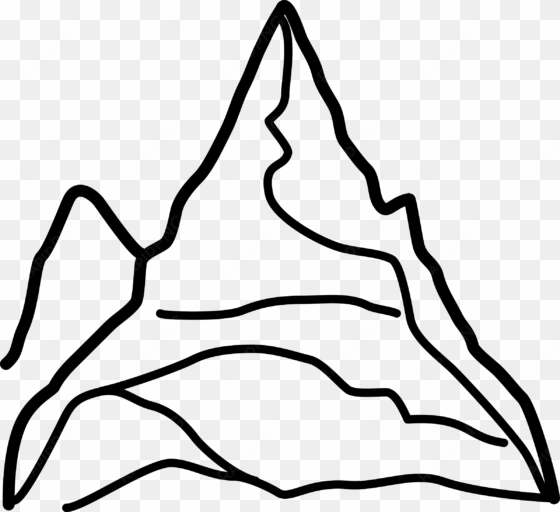 big image - high mountain clipart black and white