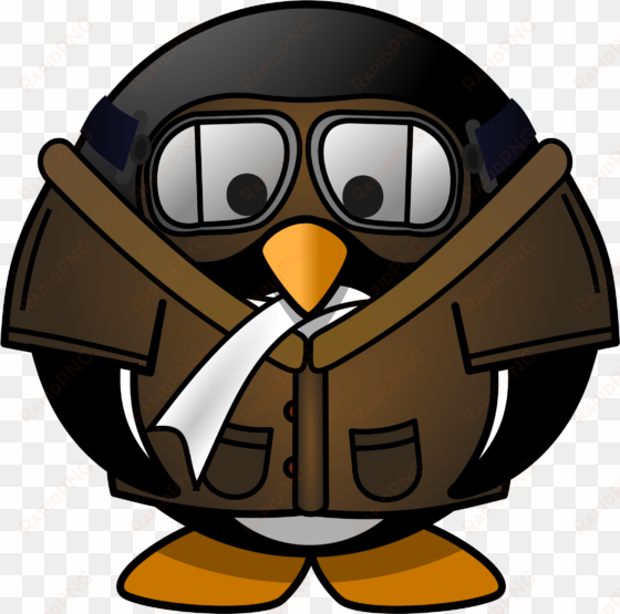 big image - penguin pilot clipart