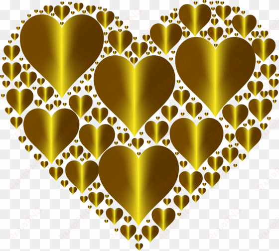 big image - yellow hearts no background