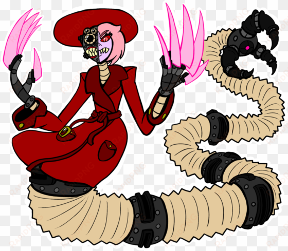 big scary cyborg mafia snake lady by - comics