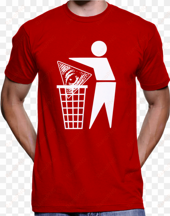 bin the illuminati / all seeing eye / new world order - free tommy robinson t shirt