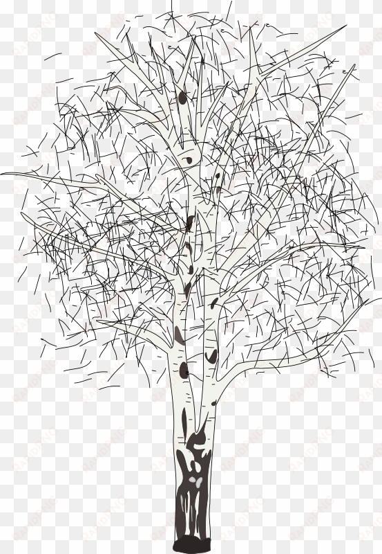 birch clipart black and white - paper birch clip art