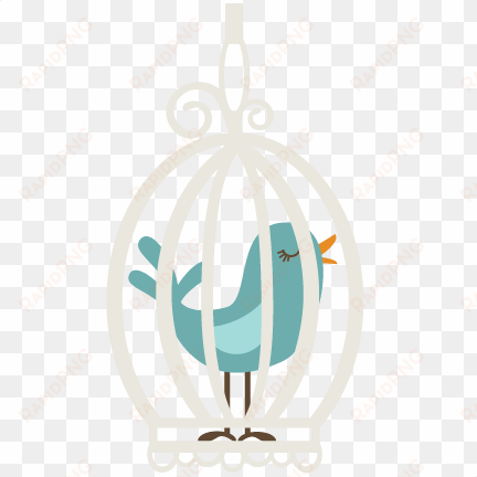 bird in bird cage svg files for cutting machines bird - free bird cage png