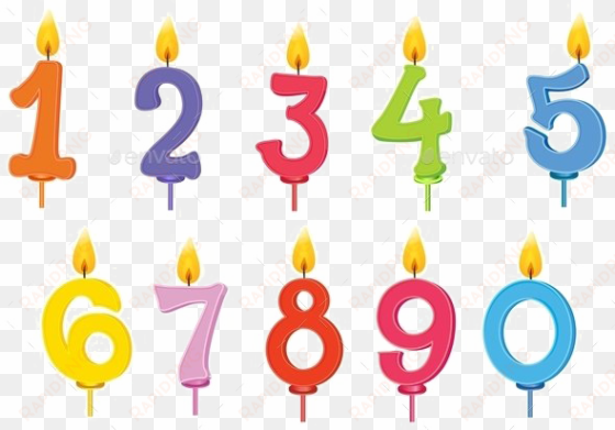 birthday candles download transparent png image - birthday candles number vector