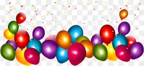 birthday greetings, happy birthday, birthday clipart, - balloons and confetti transparent