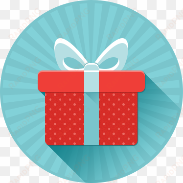 birthday present clipart turquoise red - present png icon