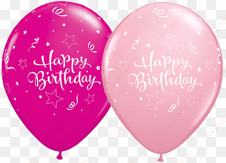 birthday shining star pink & berry latex balloons 50 - purple happy birthday balloon
