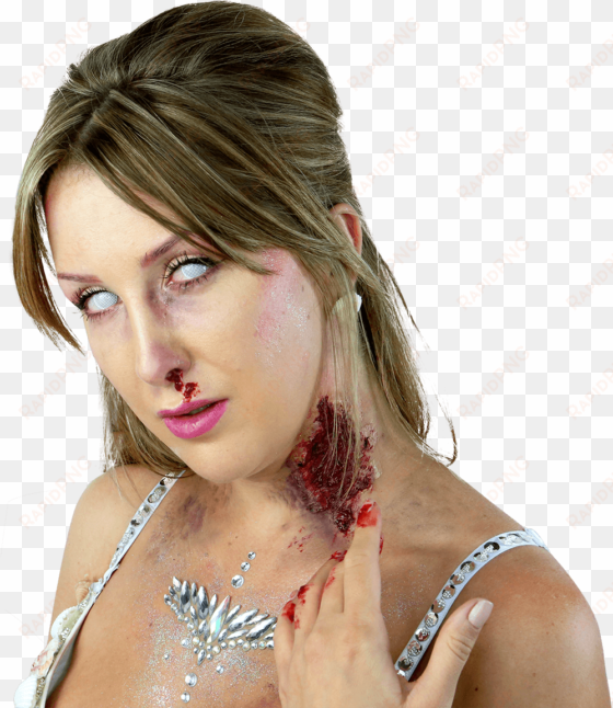 bitten mermaid halloween look - scary faces transparent png