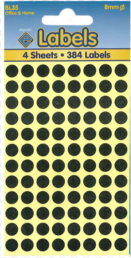 bl35 black dots image - coloured labels 12 x 18mm (144 labels)
