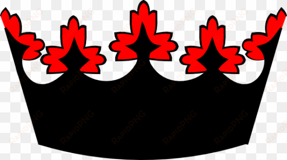 black and red crown