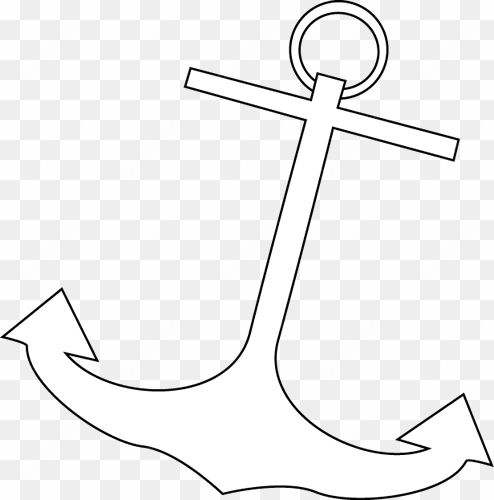 black and white anchor clip art - white anchor clip art