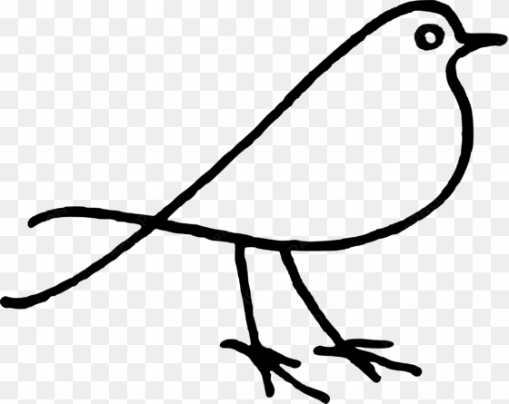 black and white bird clipart png - bird doodle png
