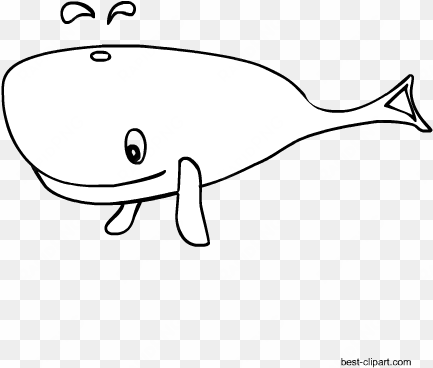 black and white cartoon whale clip art - cartoon