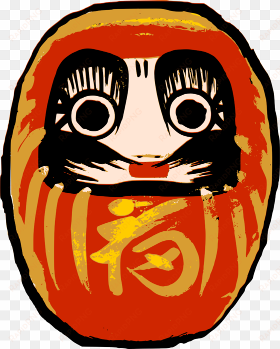 black and white download domain japan doll free on - daruma png