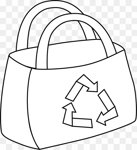 black and white eco friendly shopping bag clip art - shopping bag