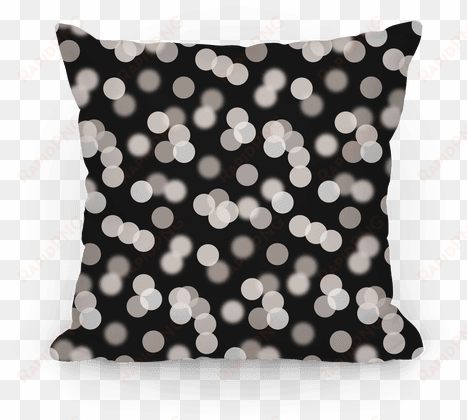 black and white glitter bokeh pattern pillow - pillow