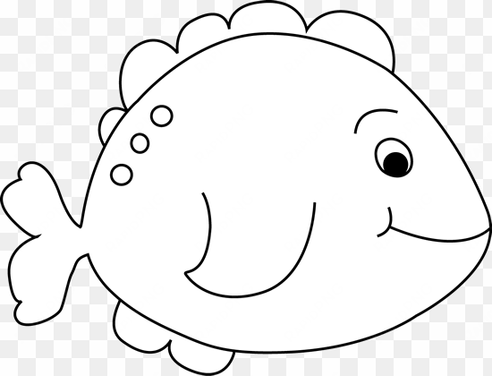 black and white little fish clip art image - animals clipart black and white
